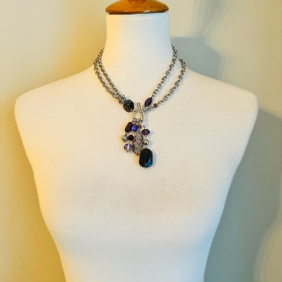 ‘Lia Sophia’ Adjustable Toggle Necklace and Bracelet Set - Picture 4 of 5